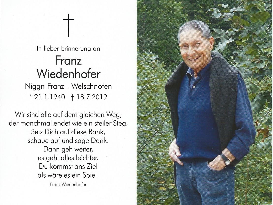 Franz Wiedenhofer Niggn Franz