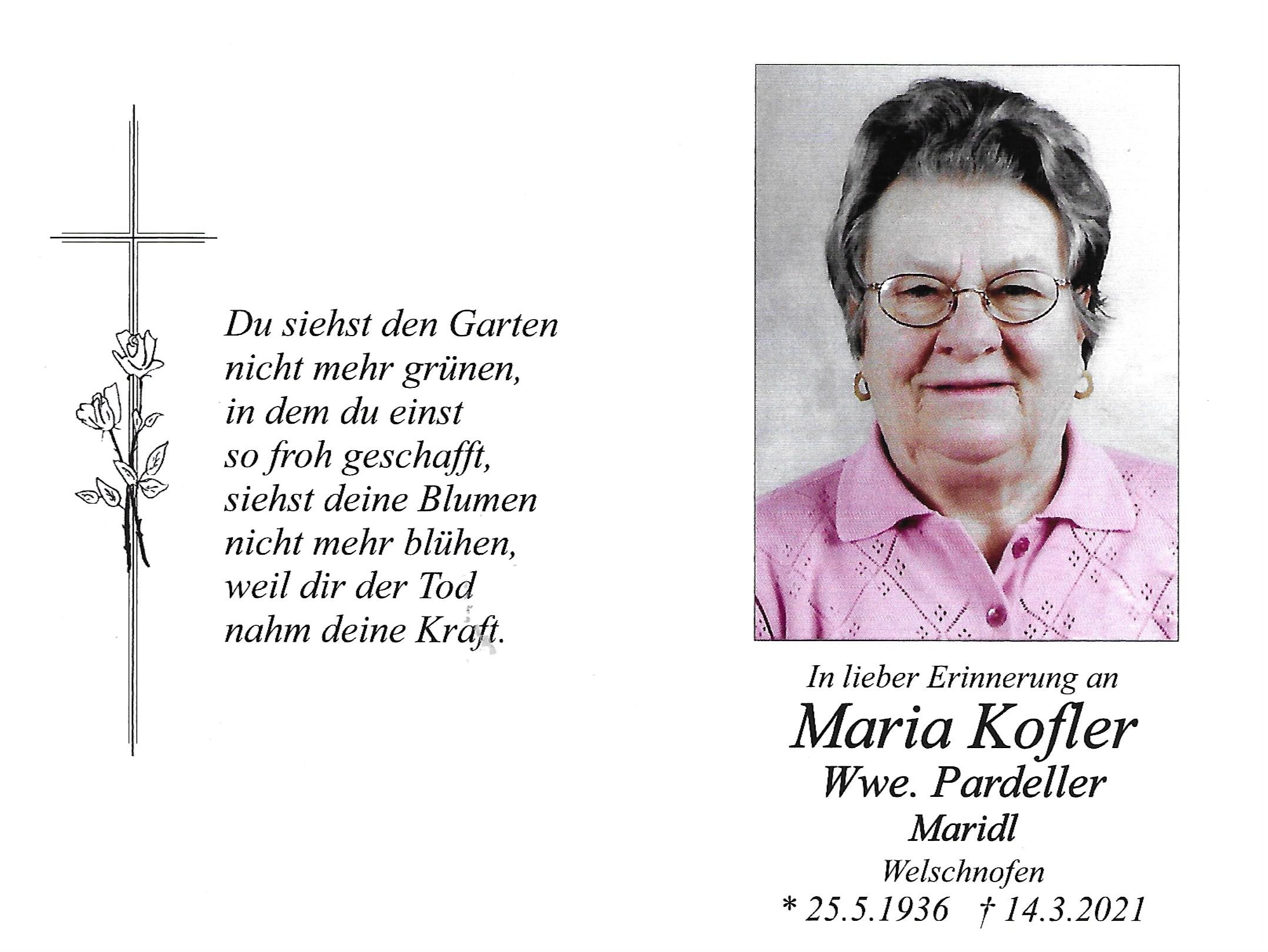 Maria Kofler Wwe. Pardeller