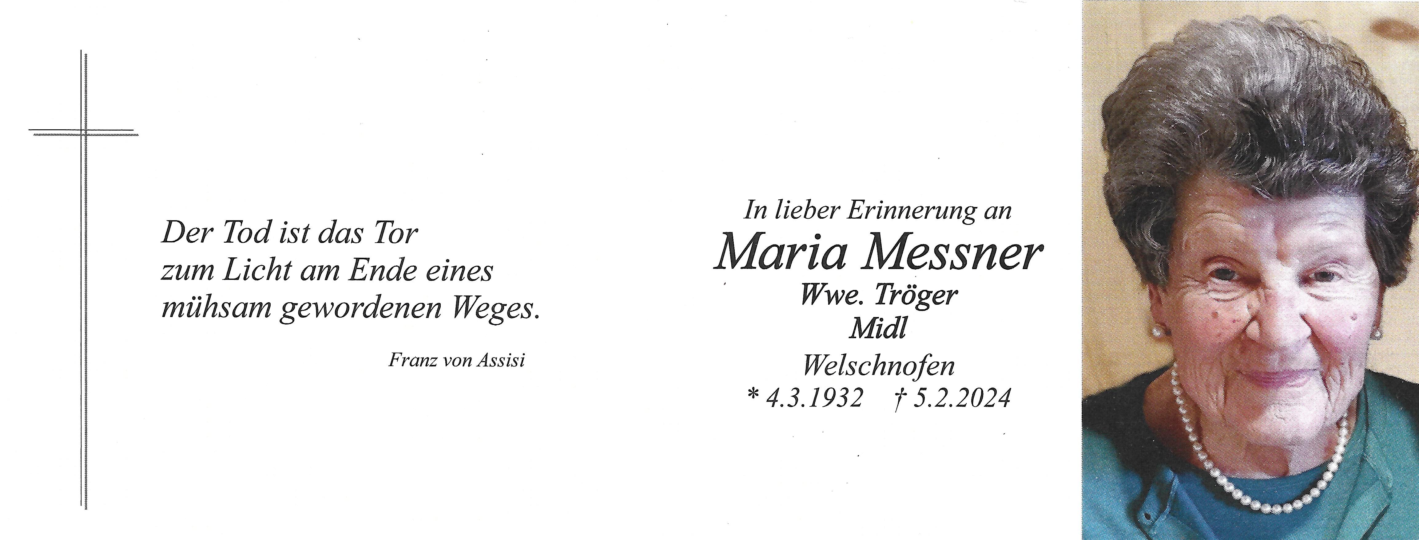 Maria Messner Wwe. Tröger