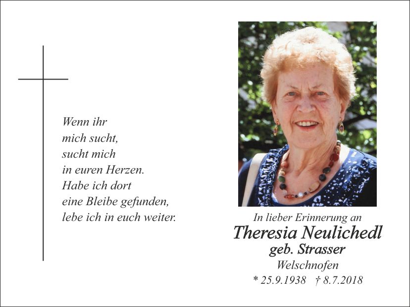 Theresia Neulichedl geb. Strasser