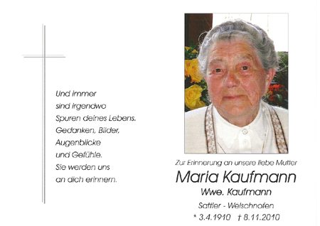 Maria Kaufmann Sattler