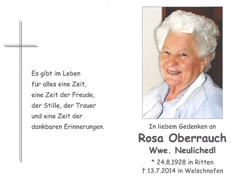 Rosa Oberrauch Neulichedl
